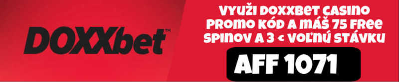 75 spinov zdarma bez potreby vkladu DOXXBET casino