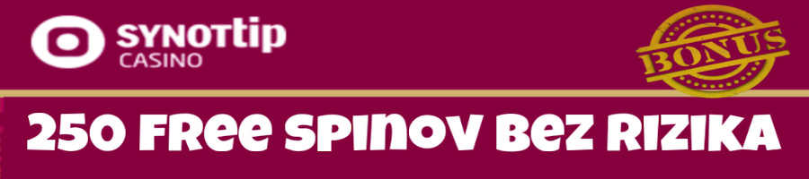 synot 250 free spinov zdarma
