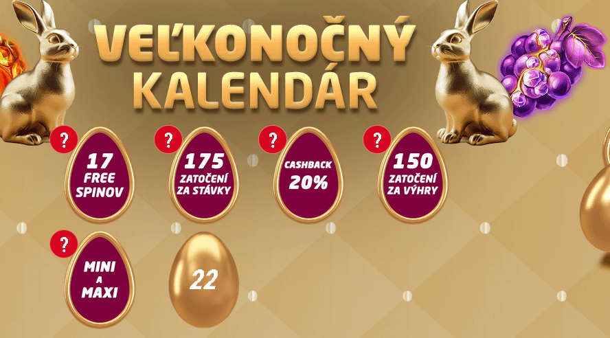 synot kalendár na Velku noc
