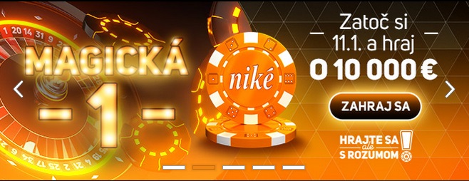 NIke bonus online kasino o 10.000 Eur | casino-online.sk