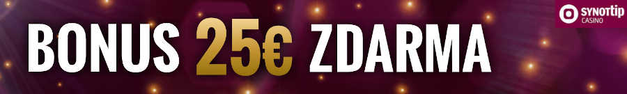 Ziskaj 25 € bonus Synot tip casino