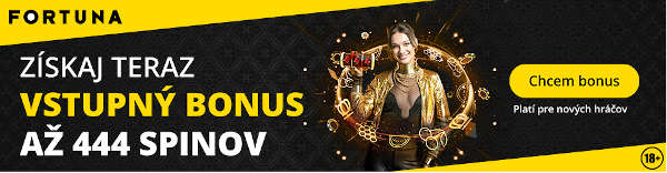 Fortuna casinonový bonus 333 free spinov