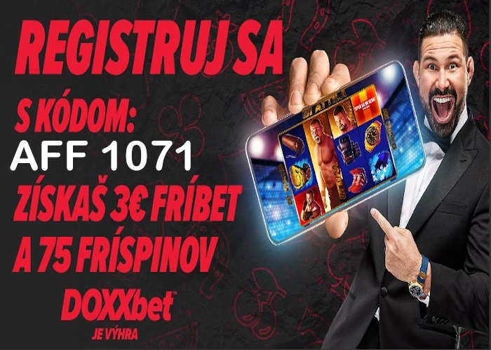 Bonusy DOXXBET Casino 75 free spinov zdarma