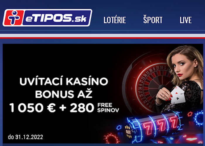 Bonusy Tipos casino vstupný bonus 1050 €