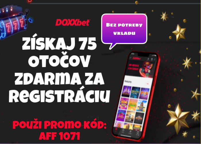 Bonusy DOXXbet casino 75 spinov zdarma