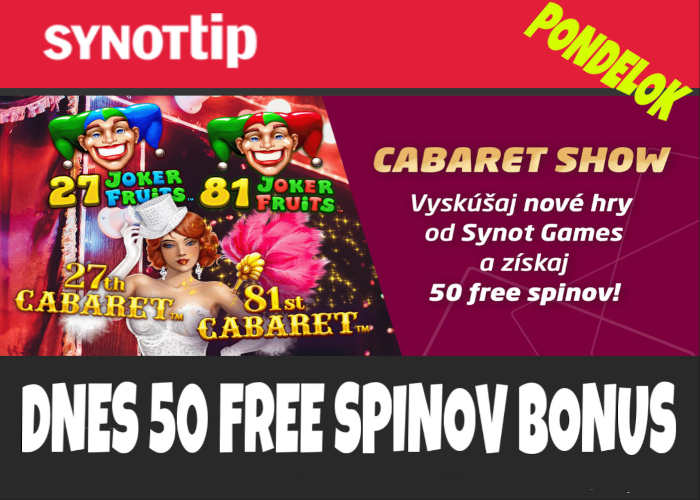 Bonusy Synot Tip casino bonus na pondelok