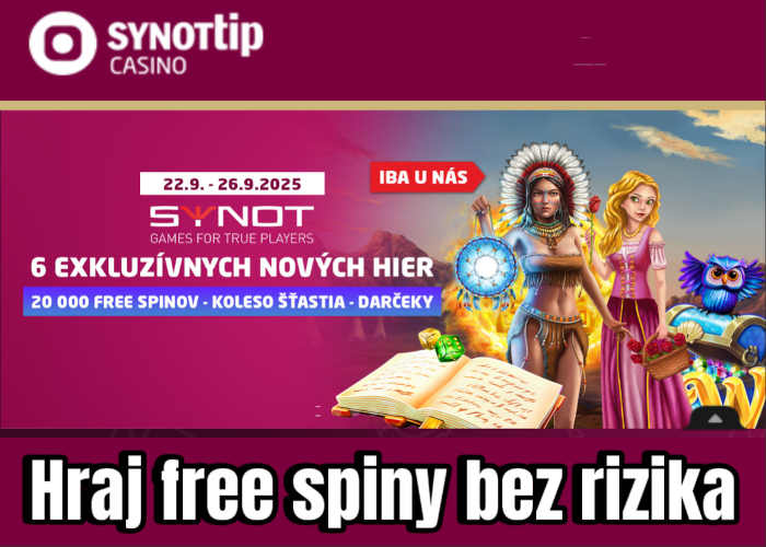 Bonusy Synot Games nové hry