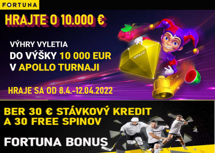 Apollo automaty Turnaj vo Fortuna casino