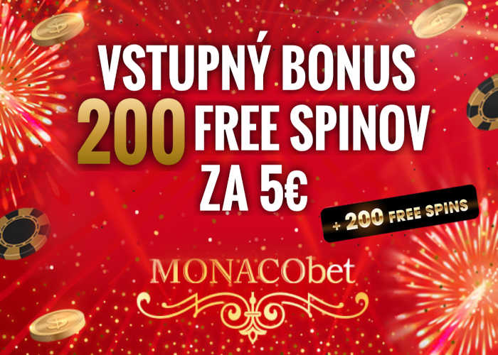 Monaco bet casino vstupný bonus free spiny
