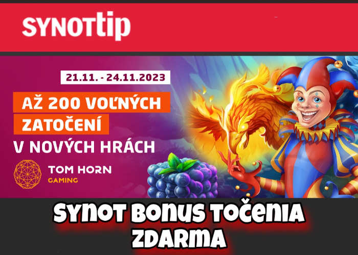 synot tip casino bonus tom horn free spiny