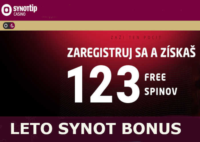 Synot nový bonus 123 free spinov