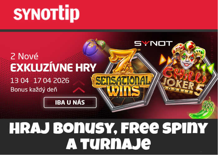 Synot nové hry bonusy
