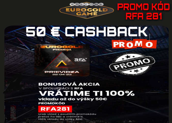 Eurogold casino Promo kod na cahback