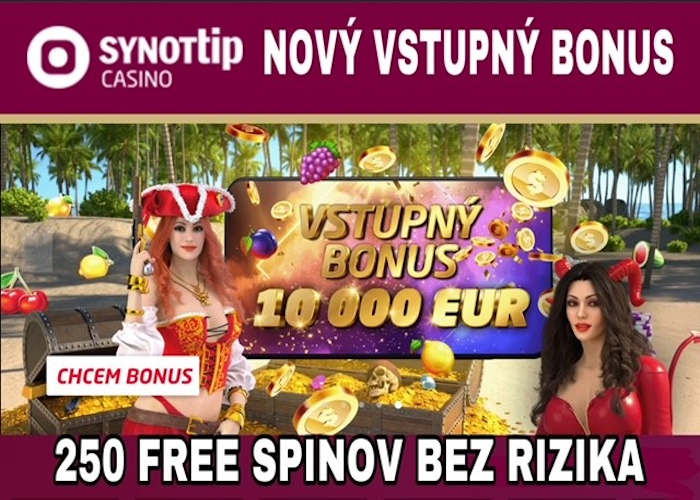 Synot tip casino vstupny bonus za registráciu