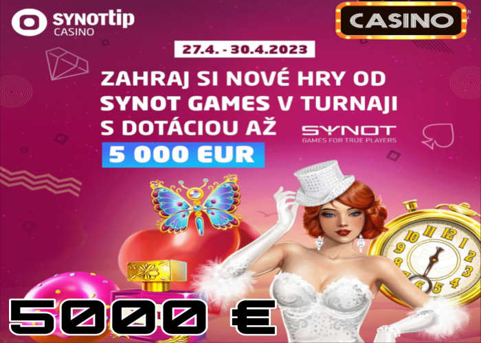 Synot Tip casino turnaj s novinkami Synot