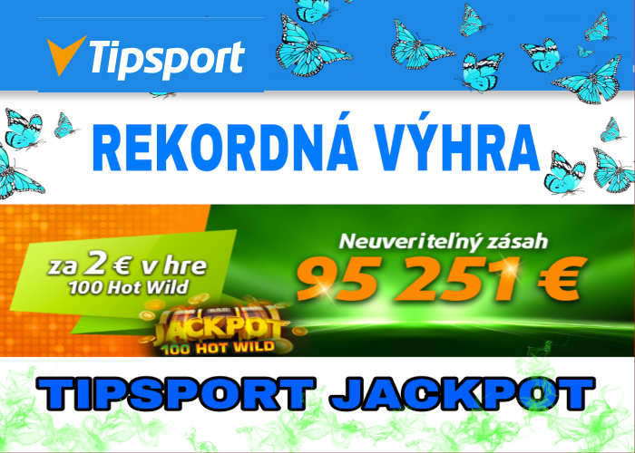 Rekordná výhra v Tipsport casino Jackpot