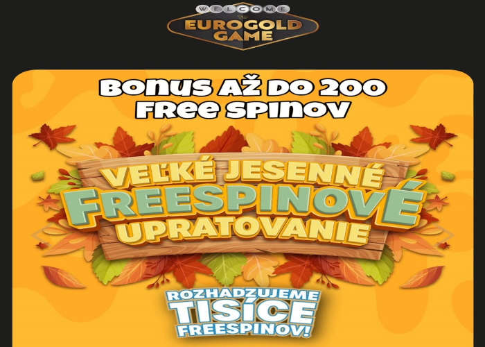 Jesenné free spiny Eurogold casino