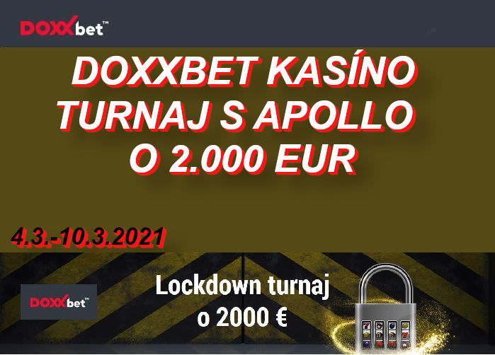 Doxxbet kasino turnaj LockDown | Hrajte turnaj s Doxxbet online kasinom