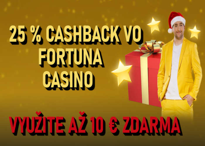 Fortuna casino cashback vianocný bonus