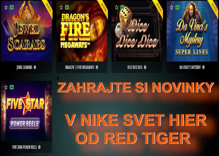 Nové onine automaty v Nike online kasino