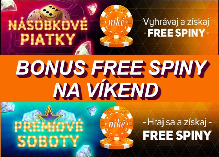 Otoče zdarma Free Spiny v NIke na piatok a sobotu bonus