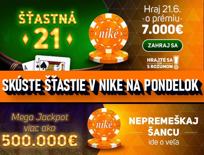 Nike kasino bonus na pondelok s Blackjackom