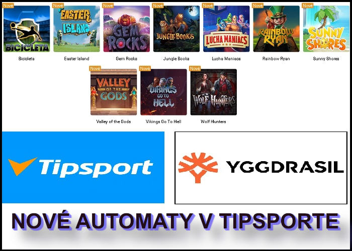 Nové online automaty v Tipsport kasíno