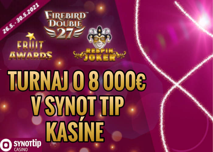 Synot Tip Online casino turnaj 10 o bank 8.000 €