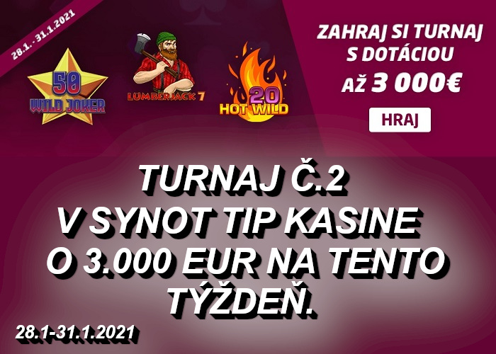 Turnaj 2 v SynotTip kasino | Hrajte turnaj v synot online kasino o vstupenku do finale