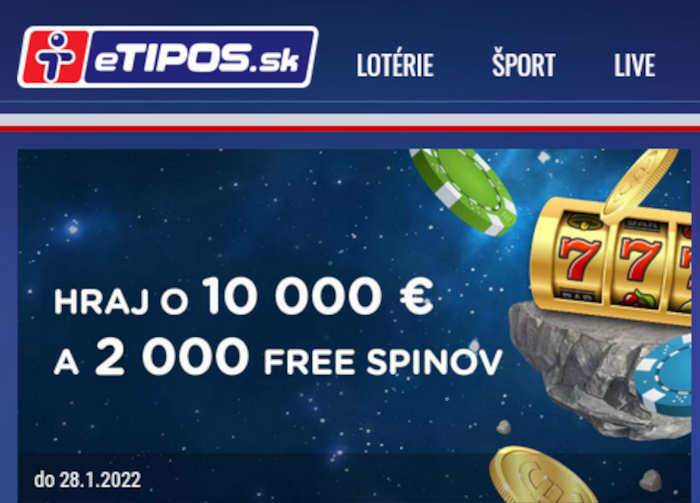 Tipos casino Maxi turnaj o 10000€ a otoče zdarma