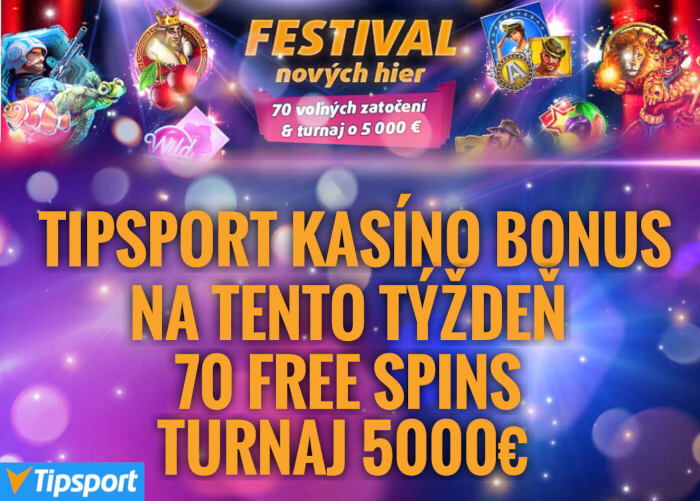 Tipsport Online casino bonus free spiny s novinkami Synot