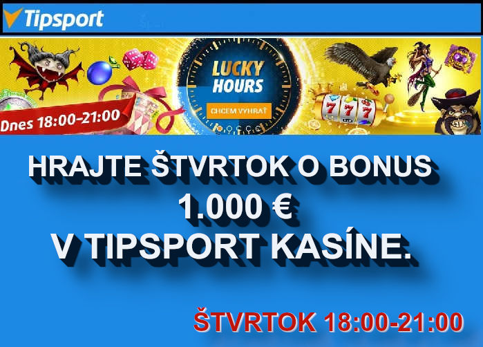 Tipsport casino bonus 1000 € turnaj