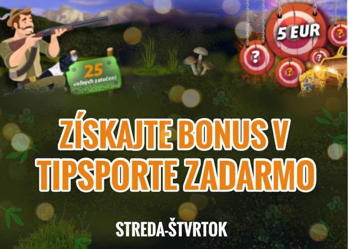 Bonus voľný kredita free spiny v Tipsport kasíne