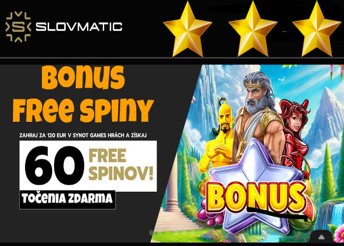 Slovmatic casino bonus free spiny