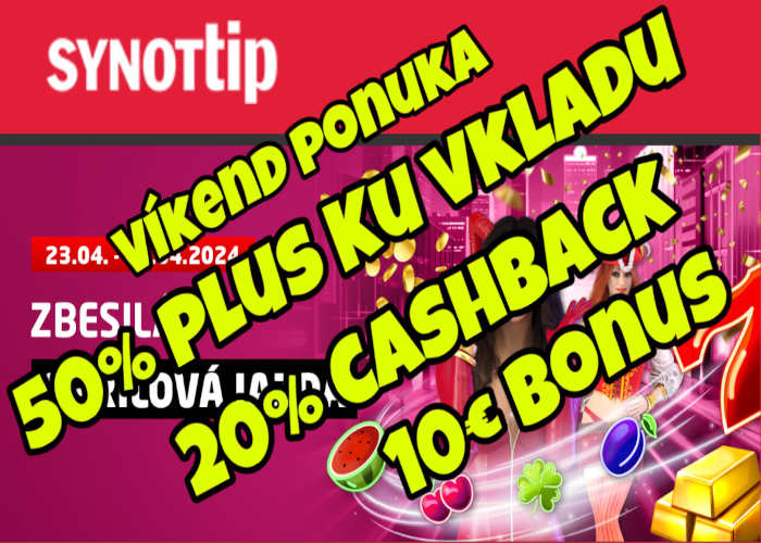 Synot casino bonus vikend