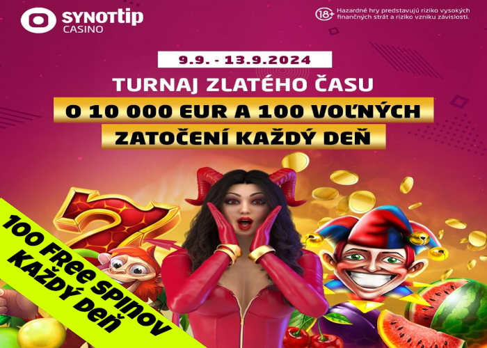 synot tip casino bonus turnaj a free spiny 9